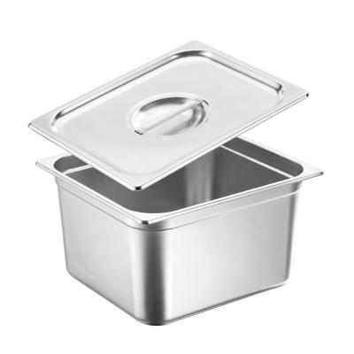 China Pan Stainless Steel 1/2 GN Pan With Cover Food Container American Style Anti-jamming GN Size Half Pans Perforated Pans for sale