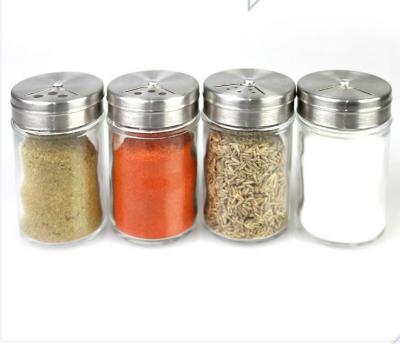 China Freshness Preservation Spice Jars And Pepper Shakers A Hot Seller Of Kitchen Food Container Logo 100ml High Quality Glass Machine Customized Press for sale