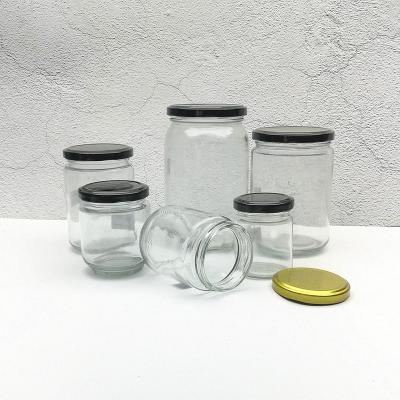 China Wholesale Customized High Quality Food Storage Glass Jar Round Shape 300ml 200ml 250ml Freshness Preservation Jam Jar Jar for sale