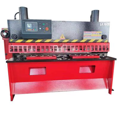 China 6X1600MM Red Color Hydraulic Sheet Metallurgy Mini Shearing Machine With Controller Hydraulic Cutter for sale