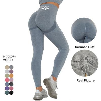 China Breathable OEM ODM Wholesale Butt Gaiters Yoga Pants Gym Seamless Squat Crac! crack! make resistant active gym leggings pants for sale