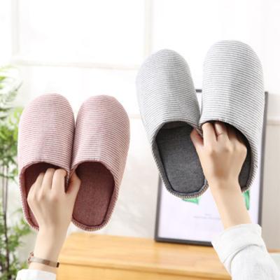 China Indoor Cotton Slippers Winter Silent Non-slip Thermal Home Slippers Soft Soled Slippers for Men and Women for sale