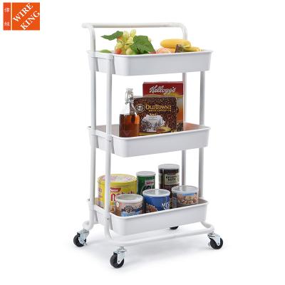 China Storage Unit Cart Strong Carrier Light Weight With 4 Swivel Wheels, Garden Storage Utility Cart For Groceries for sale