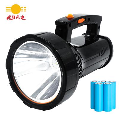 China High Lumen Black Ultra Long Distance High Power Focusing Outdoor Camping Fishing Waterproof Handheld Spotlight for sale