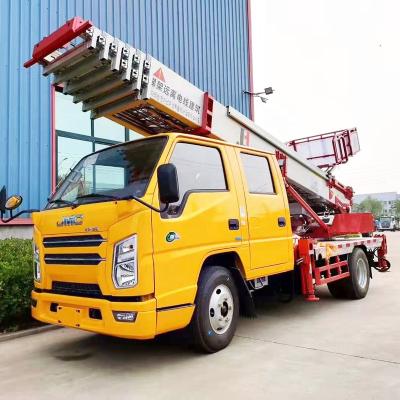 China JMC Car 32meters Car Ladder Price 36m High Altitude Ladder Truck Retail Ladder Platform Truck for sale