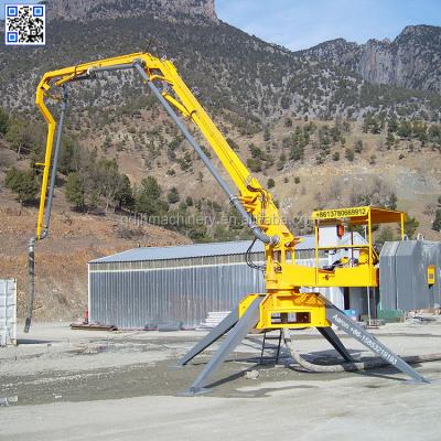 China Hot Selling Construction Engineering Construction At Pakistan Hydraulic Concrete Placing Movable Type Boom With Spider Legs for sale