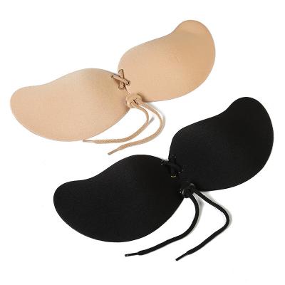 China Factory Direct Selling Nude/Black Color One Piece Push Up Sexy Silicone Bra Ladies Strapless Backless Adhesive Invisible Bra For Women for sale