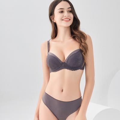 China Factory direct sale women's breathable small size push up adjustable bra and sexy lace panties lingerie set for sale