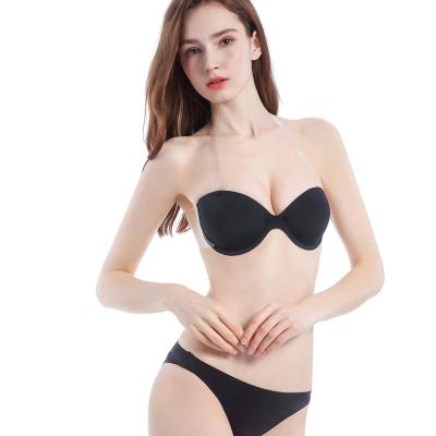 China Clear Transparent QUICK DRY Invisible Strap Bra Strappy Bra for sale