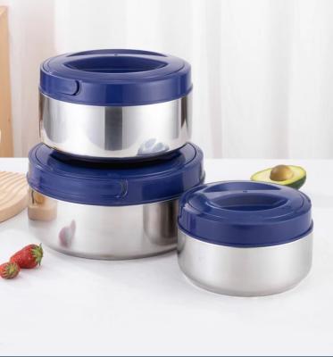 China Sustainable Factory Outlet 3pcs1L 2L 4L Set Stainless Steel Portable Insulated Food Warmers for sale