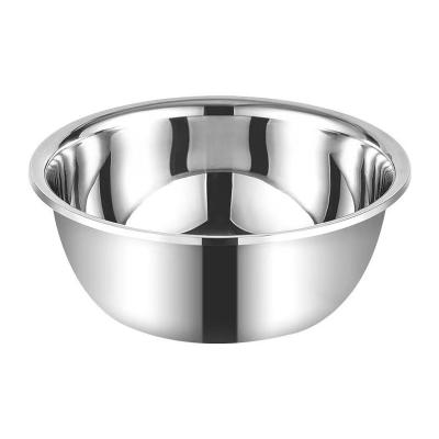 China Sustainable Hot Selling Cheap Custom Big Size Stainless Steel Basin Mixing Big Bowl for sale