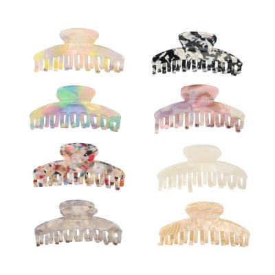 China New Fashion Acetate Large Hair Grip Acetate Strong Crab Claw Clip Non-slip Acrylic Clamp Hair Clip For Women Girls for sale