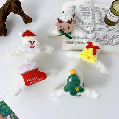 China Fashion GIRLIZE Xmas Plush Fur Plush Hair Claw Plastic Claw Clip Women's Winter Big 12cm Cute Plastic Claw Clip Hair Accessories For Thick Hair for sale