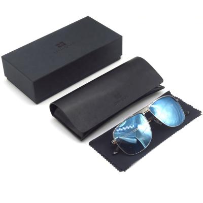 China Luxury Custom Eyewear Glasses Accessories Wholesale Eco-friendly Magnetic Leather Sunglasses Case Custom Packaging for sale