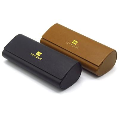 China 2019 Luxury Leather Case Glass Eye Sunglasses Box Eco - Friendly Hard Sunglasses Case Custom Logo for sale