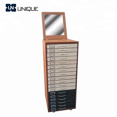 China High Quality Large Mirror Optical Frames Optical Display Showcase , Glass Cabinet Showcase for sale