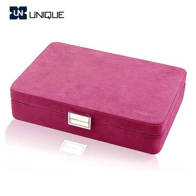 China Wholesale Custom Eco-friendly Logo Velvet Ring Necklace Organizers Storage Jewelry Gift Boxes for sale