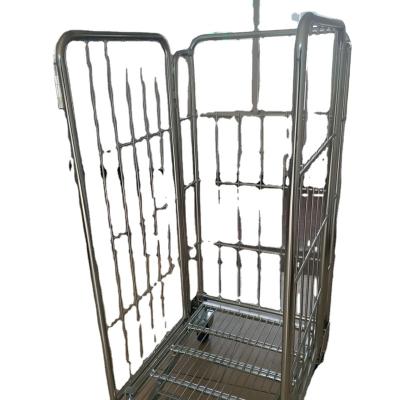 China Warehouse Roll Container Cart Warehouse Storage Trolley for sale