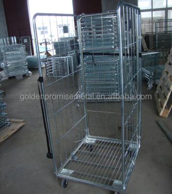 China Material Handling Warehouse Logistics Storage Wire Mesh Trolley for sale