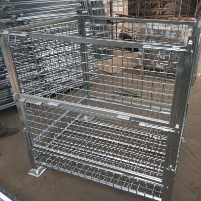 China EU Standard Folding Warehouse Roll Metal Storage Cage 2m3 for sale