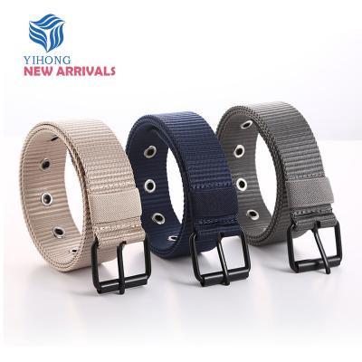 China Comfortable For Factory Wholesale Custom Web Woven Army Military Tactical Outdoor Breathable Knit Pin Buckle Women Men Canvas Cloth Belt for sale