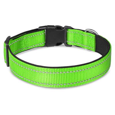 China Small Big Large Personalized Doggie Pet Dog Collar Manufacturer Martingale Adjustable Pitbull Strap Luxury Custom Running Green Ribbon Nylon Dog Collar for sale