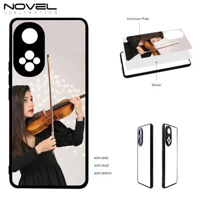 China New 2d shockproof black blank sublimation tpu phone case with metal insert for huawei nova 9 for sale