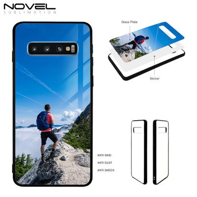 China Fancy DIY Shockproof Wholesale Sublimation Empty Glass Phone Case For Galaxy S10+ for sale