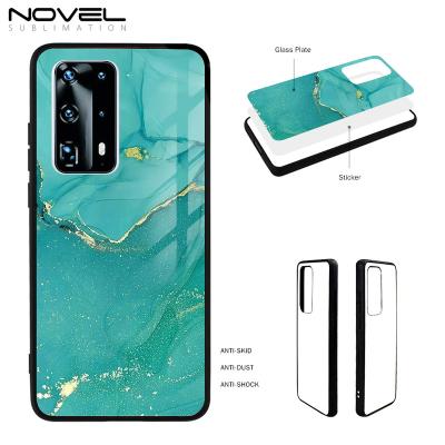 China DIY 2D Shockproof Blank Heat Transfer TPU Glass Phone Case For Huawei P40 Pro+ for sale