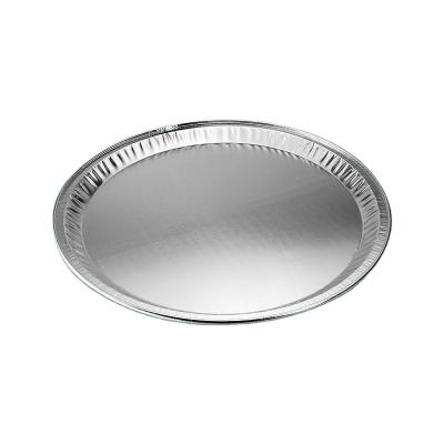 China Recycled Recycleable Freezer In Oven Shallow Disposable Pizza Pan Round Aluminum Foil Tray for sale