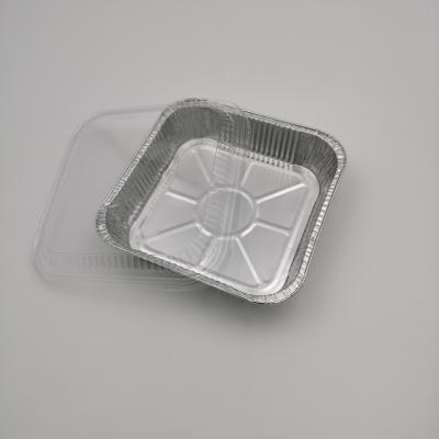 China Baking Disposable Baking Cake Pans With Lids Square Aluminum Trays For Bakery for sale