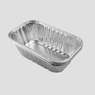 China Household Disposable Aluminum Bread 1lb Container Oven Foil Baking Safe Pan With Lid for sale