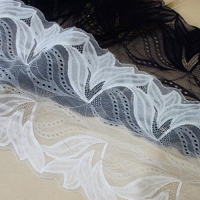 China Wholesale high quality running elastic low price elastic lace embroidery lace fabric for women's underwear for sale