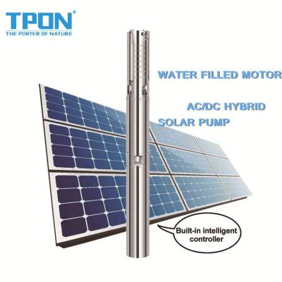 China High efficiency ac/dc brushless submersible solar pump dc solar pump china for sale