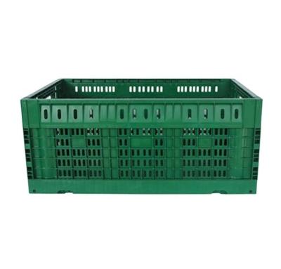 China 600*400*180MM Stackable Folding Crate Mesh Box Plastic Crates Foldable Mesh Wall For Plastic Vegetable Fruits Turnover Crates for sale