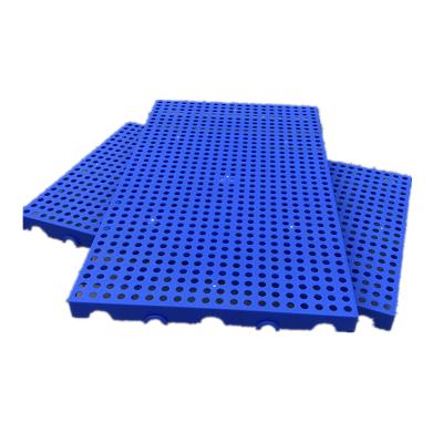 China 600*600*50MM Single Faced Packaging Application Damp Proof Pallet Industrial Type Stacking Export Plastic Pallets Rack for sale