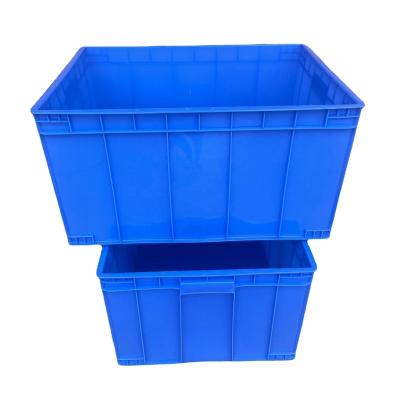 China Solid Box Gray Solid Plastic Box For Blue Bearing Packing Industrial Rectangular Turnover Box for sale