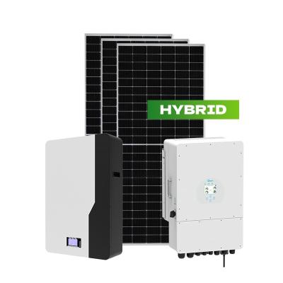 China Zonne-energiesysteem Huis 8KW 10KW 12KW Off Grid Hybride Zonnepaneel Power PV-systeem Te koop