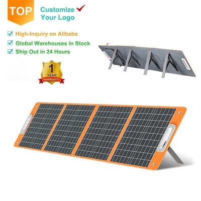 China Panel solar plegable portátil de 100 Watt mono cargador solar plegable para camping negro RV en venta