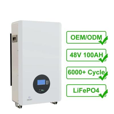 China Communication CAN2.0 48V 100AH 5KWH Home Solar Battery Pack LiFePO4 Power Wall Battery for sale