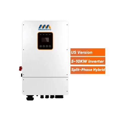 China 5KW 6KW 8KW 10KW Megarevo Hybride Inverter Split Phase 48V 110V 220V Gedwongen luchtkoeling Te koop