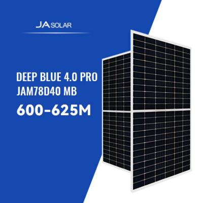 China 610W JA Mono MBB Halve cel N-type Bifaciale dubbelglas PV-module Zonnepaneel 4mm 2 IEC Te koop