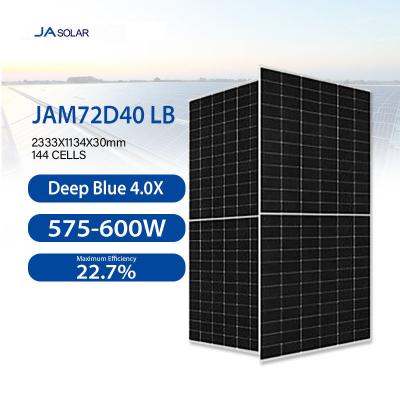 China N Type Bifacial Double Glass Mono Cells Solar Panel 575-600W for 3 Diodes Junction Box for sale