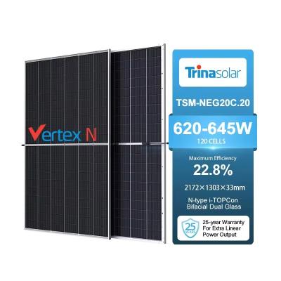 China Trina Solar TSM-NEG20C.20 620-645 W Bifacial Mono PV Solar Modul für PV-Systeme zu verkaufen