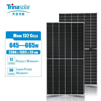 Chine 2384x1303x35mm Tailles du panneau Trina Vertex solaire Panneau solaire monocristallin pour la maison 660W à vendre