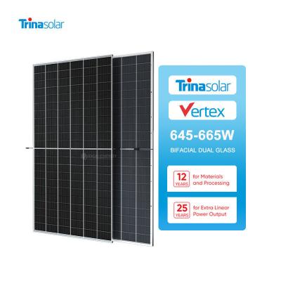 China Commercial Solar Power All in One Trina Solar Solar Energy System 645w 655w 665w for sale