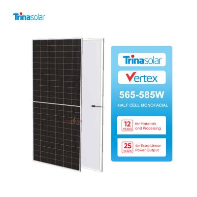 China Trina European Warehouse Solar Panel 575W 585W 590W Bifacial Dual Glass PV Modules for sale