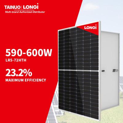 China TUV ISO PV CE Certificate Longi Half Cell Pv Panels Module 590W 600W 600 Watt Solar Panel for sale