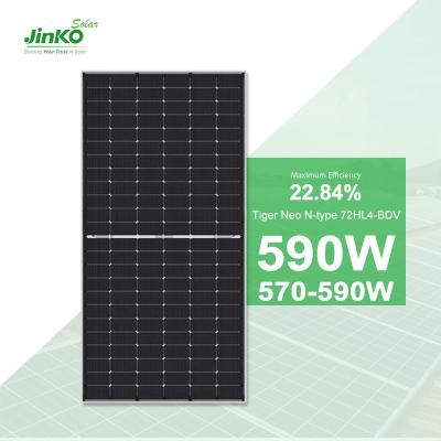 中国 Jinko 2024 N型 トップコン 双面型 570W 580W 590W レベル1 太陽光パネル 2278*1134*30mm 寸法 販売のため