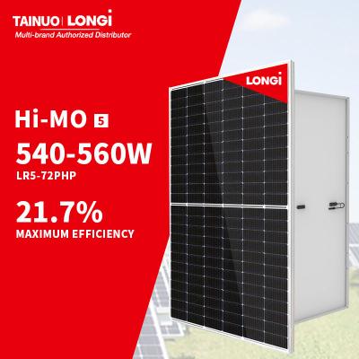 中国 540W 545W 550W 555W 560W ロンギ太陽光パネル 21.7%とアノジスアルミニウム合金フレーム 販売のため